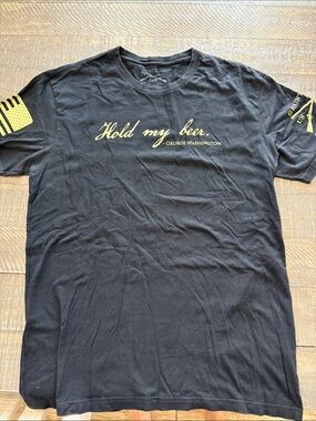 Grunt Style Black T-Shirt with Yellow Script